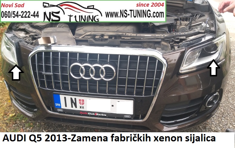 audi q5 2012 2013 2014 2015 2016 godiste xenon far sijalica d3s philips osram ugradnja novi sad ns tuning